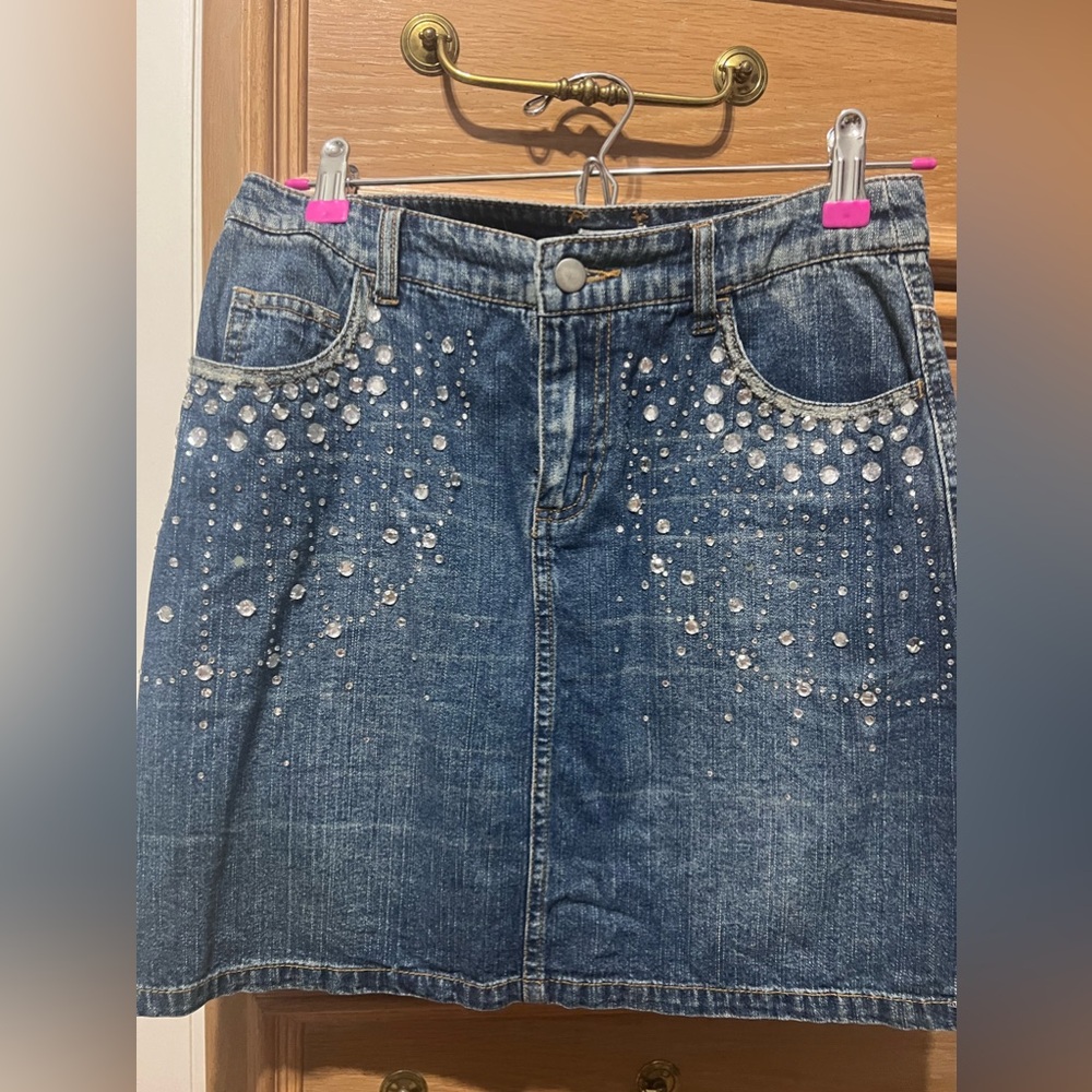 Denim mini skirt